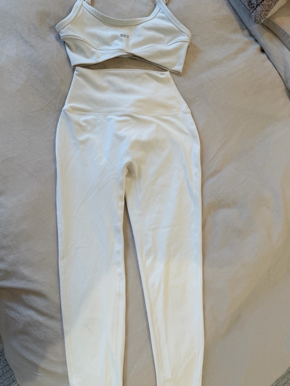 SET Active Cream High-Waist Seamless Leggings